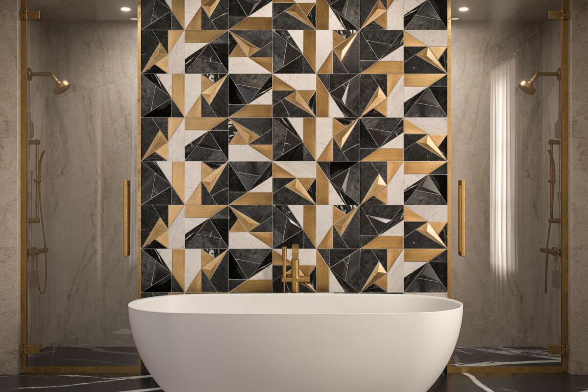 Artistic Tile Locations Metamorphosis Grey Bathroom - SPLASH Showrooms