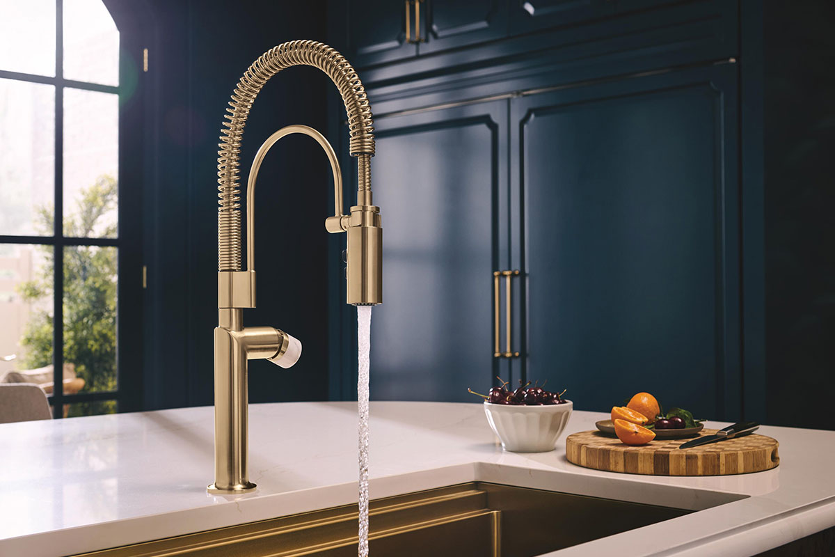 Kitchen and Bath Remodeling Gold Faucet - SPLASH Showrooms
