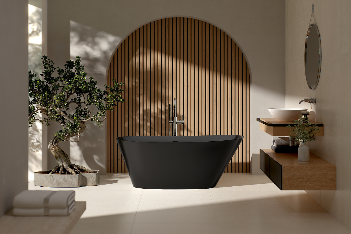 Kitchen and Bath Remodeling Modern Bathroom Black Tub - SPLASH Showrooms