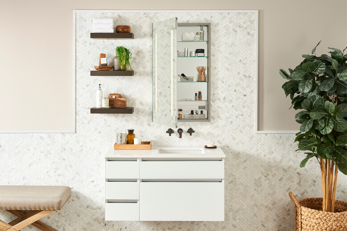 Kitchen and Bath Remodeling Floating Vanity - SPLASH Showrooms