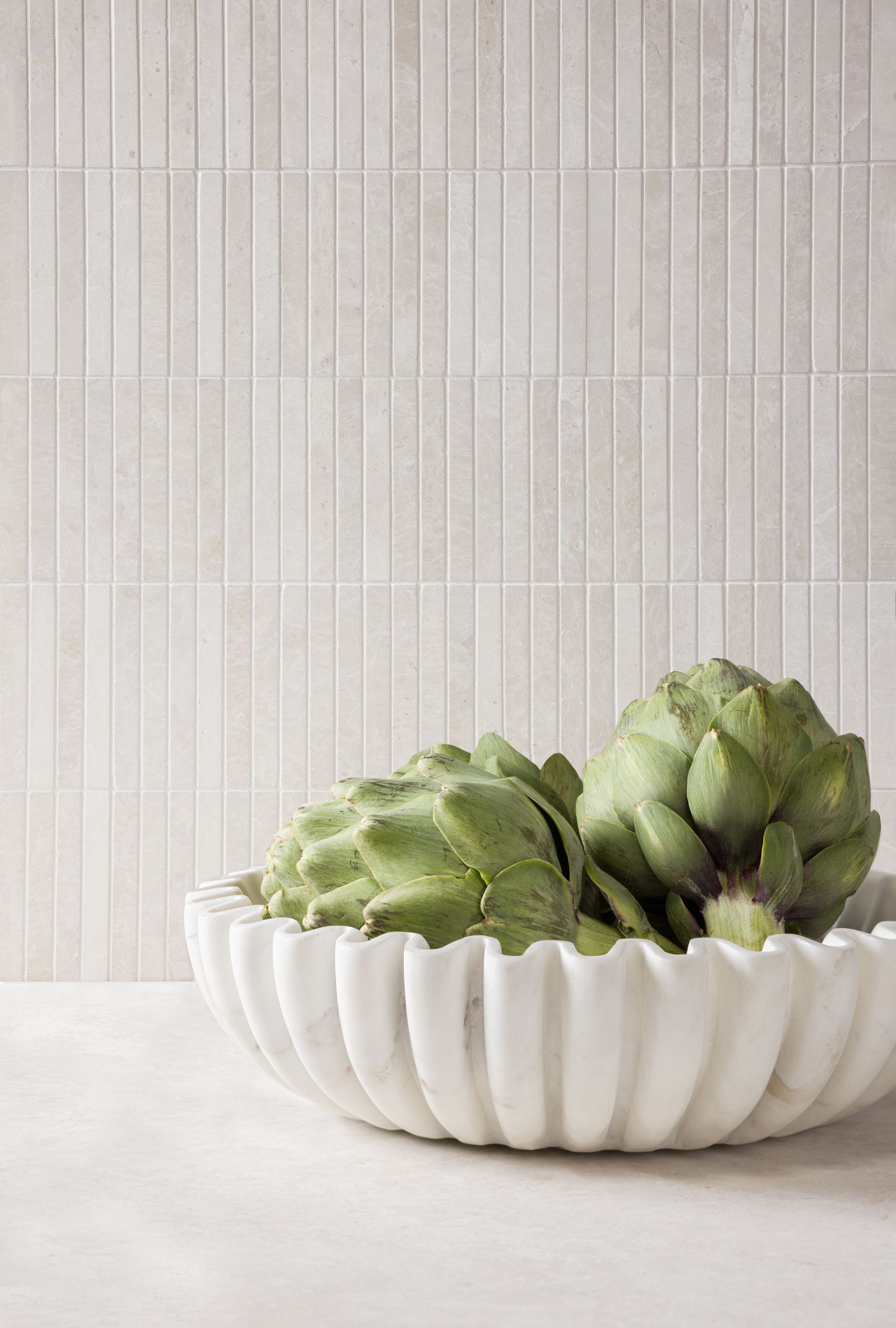 Abbey Road White Sand Marble Mosaic