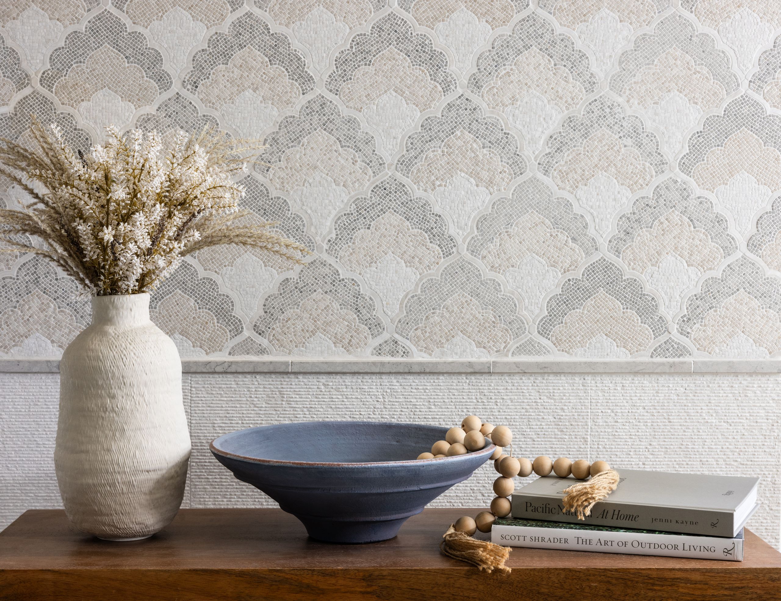 Adena by Lori Weitzner Gray Marble Mosaic