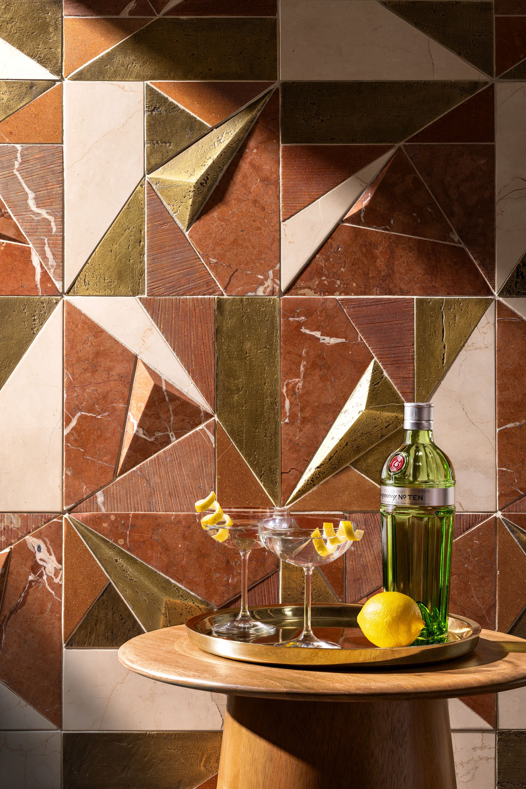 Metamorphosis by Ryan Saghian Red Dimensional Tile